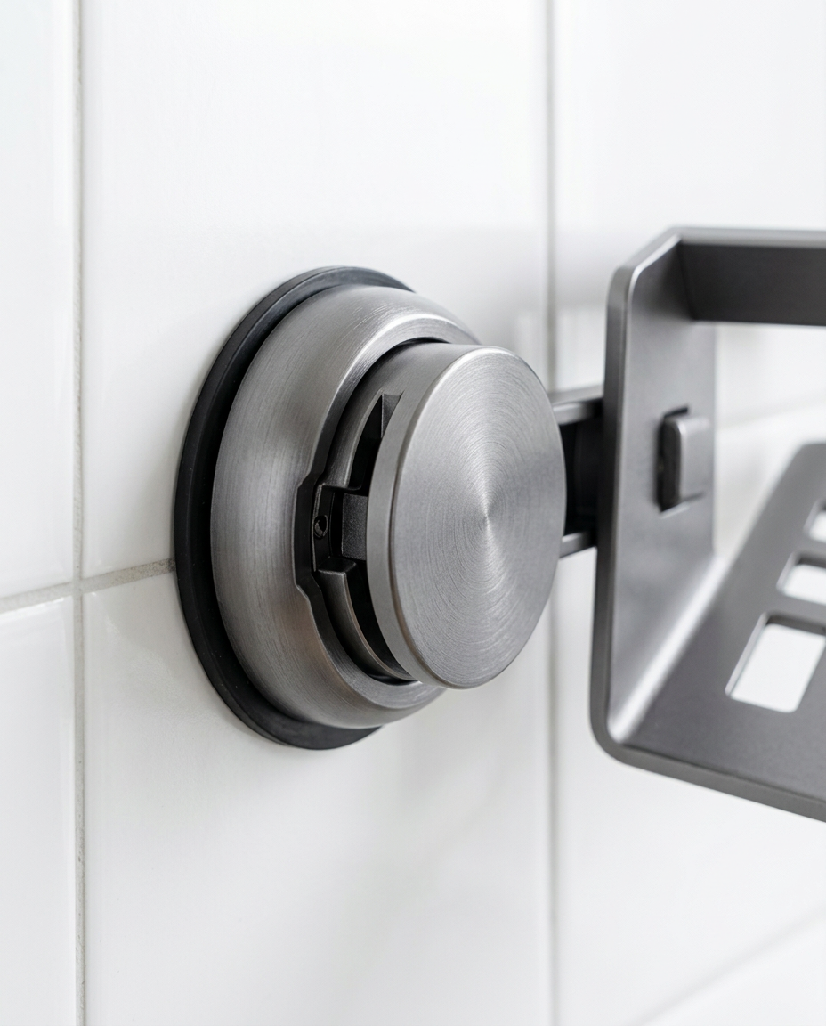 Dock — détail du mécanisme ventouse sans perçage